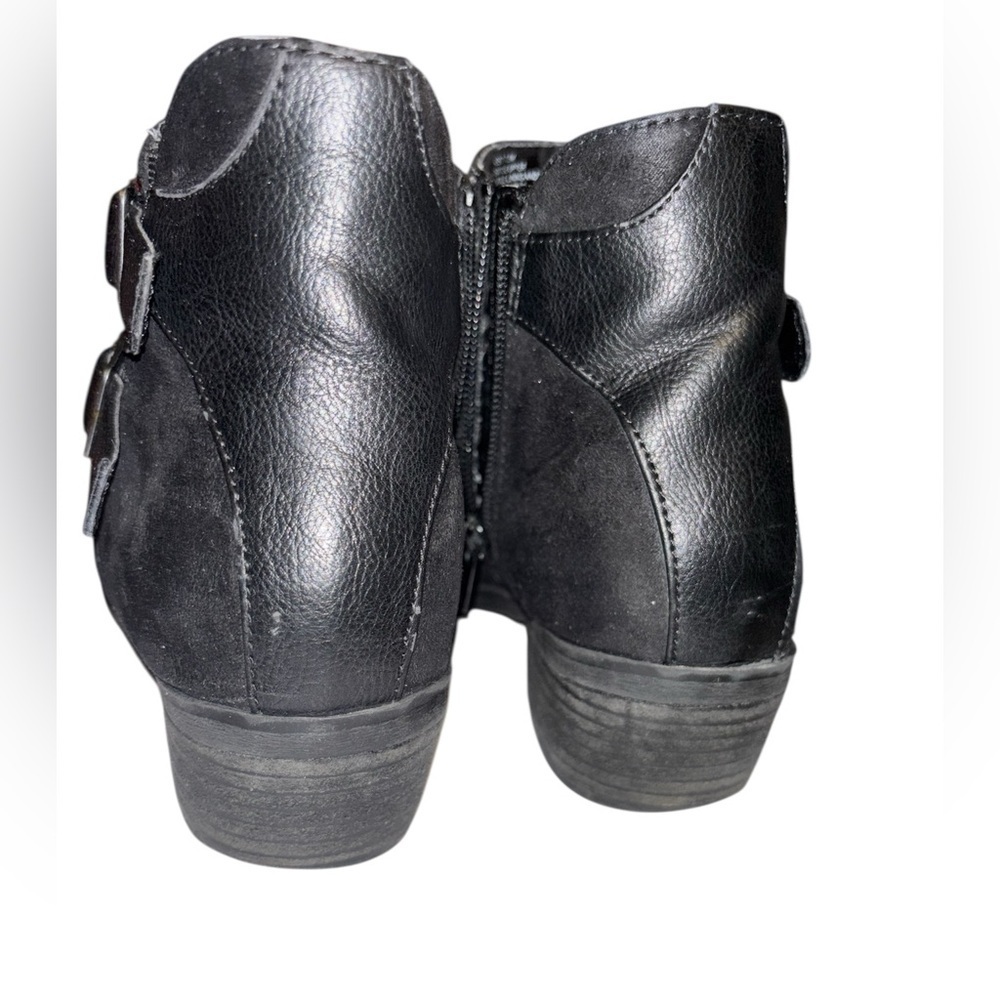 Madden Girl Double Buckle Black Ankle Booties Women 7.5 - Picture 5 of 7